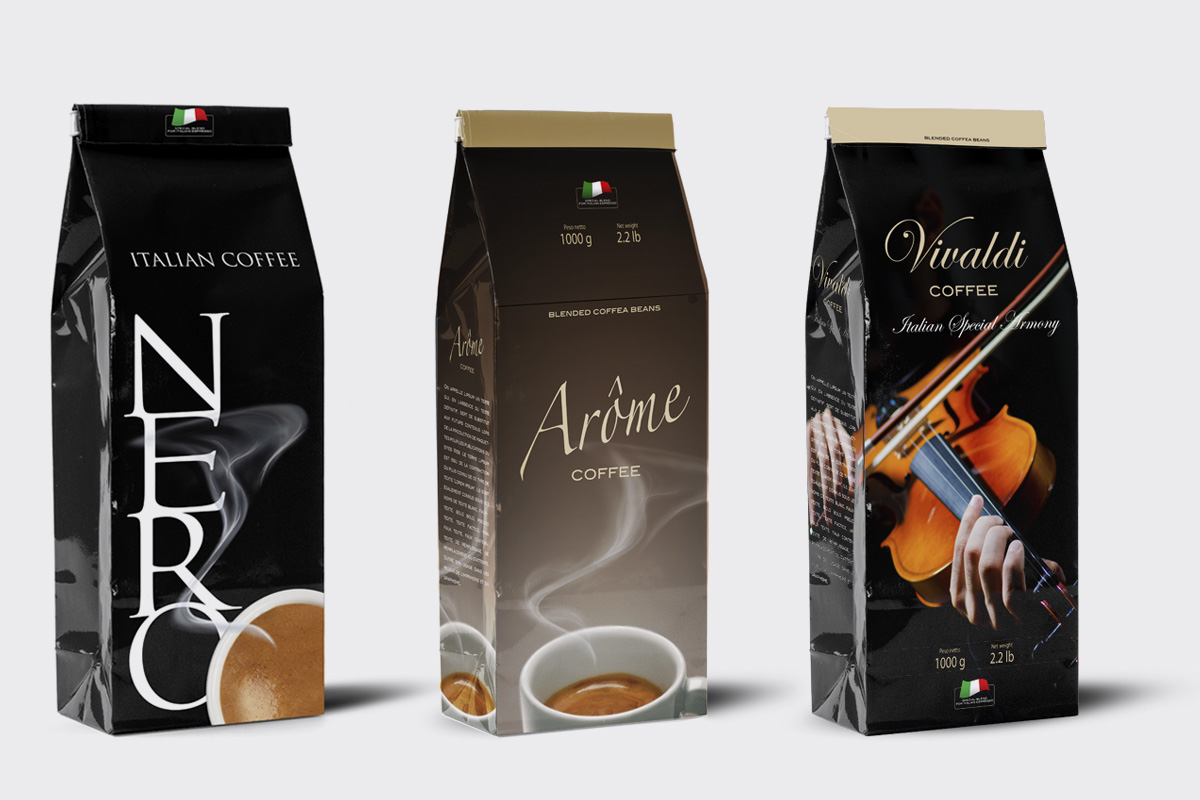Tag caffè packaging design