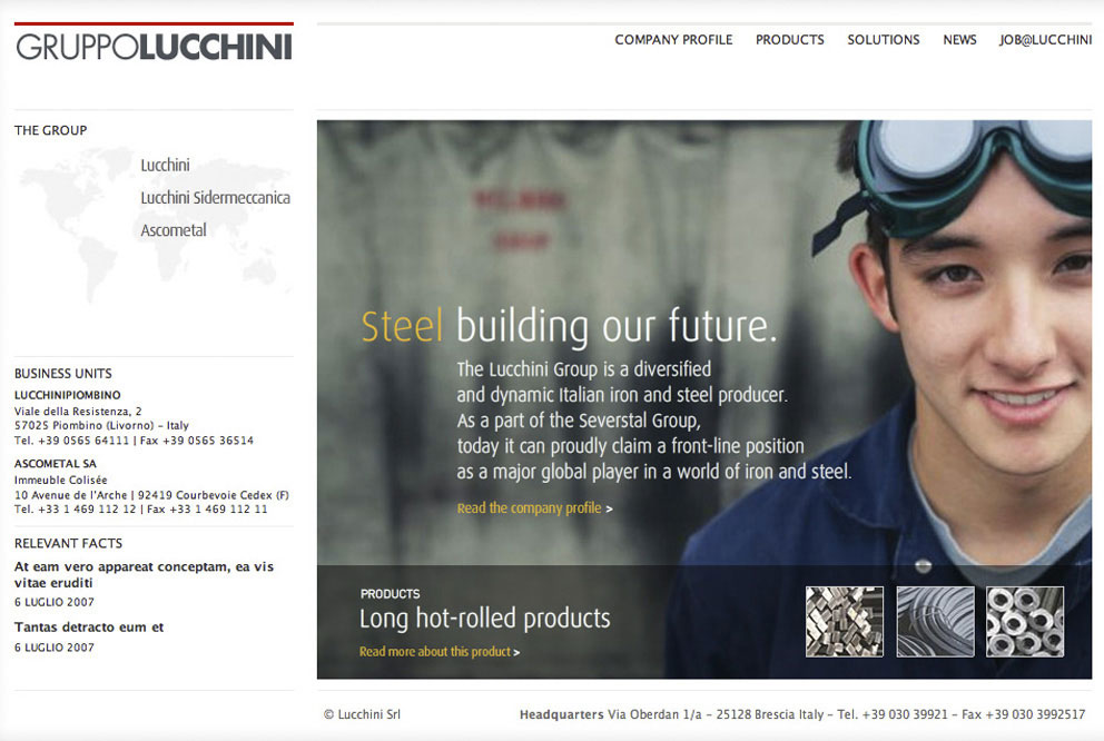 Lucchini sito web