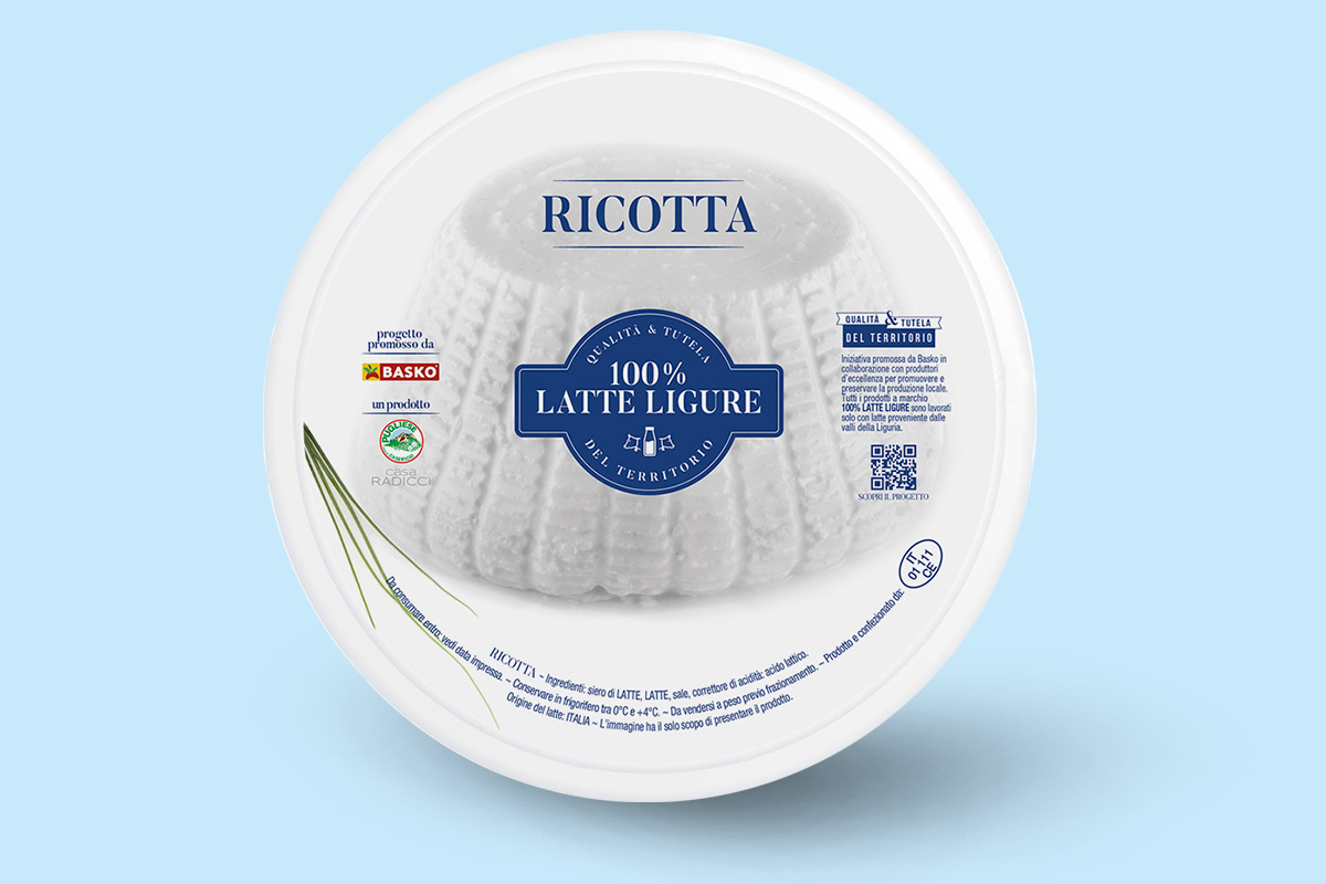 100% latte ligure ricotta